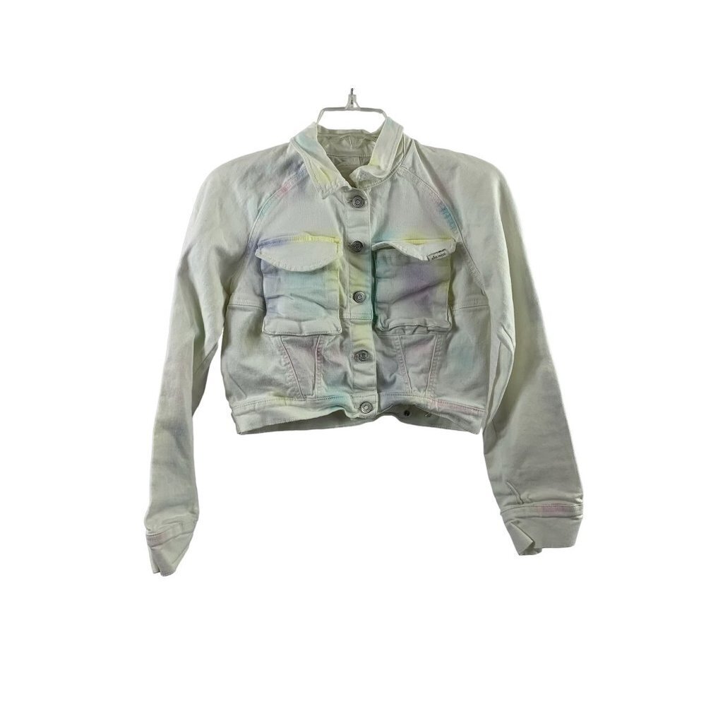 Ella Moss Women's Splashed White Denim Jacket